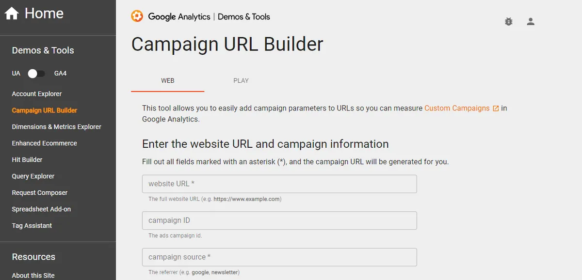 Limitations of free UTM builders